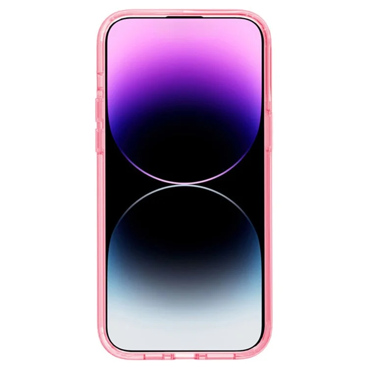 Für iPhone 13 kompatibel mit MagSafe-Hülle, transparente PC+TPU-Rückseite - Transparentes Pink