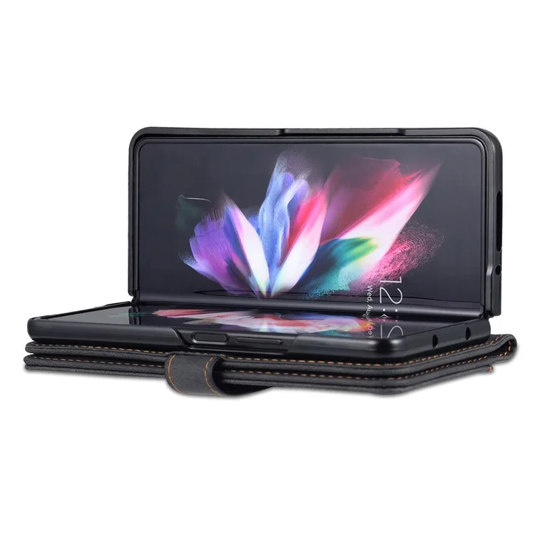 AZNS Per Samsung Galaxy Z Fold6 5G Custodia in Pelle Custodia Telefonica con Supporto Wallet - Nera