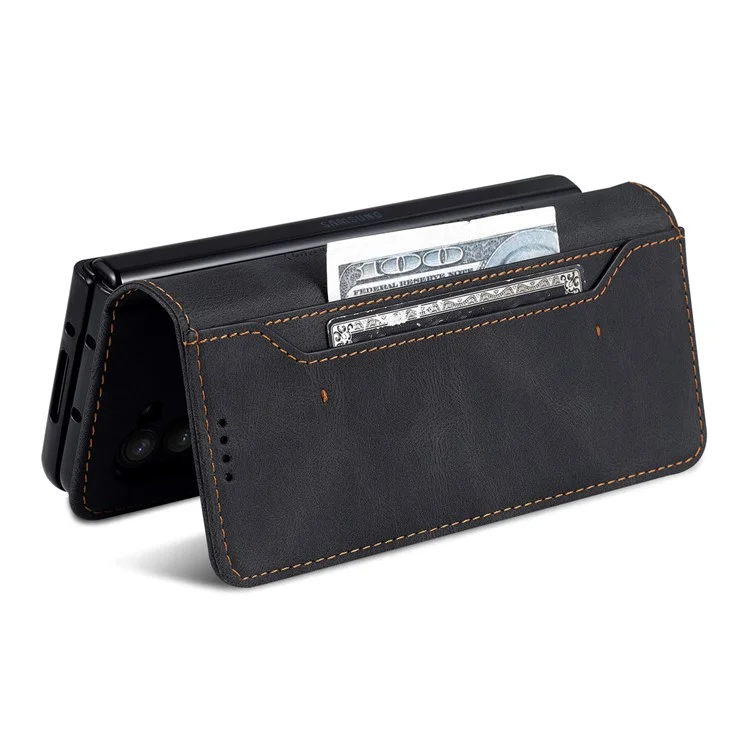 AZNS Per Samsung Galaxy Z Fold6 5G Custodia in Pelle Custodia Telefonica con Supporto Wallet - Nera