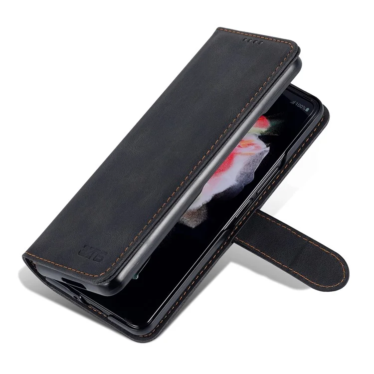 AZNS Per Samsung Galaxy Z Fold6 5G Custodia in Pelle Custodia Telefonica con Supporto Wallet - Nera