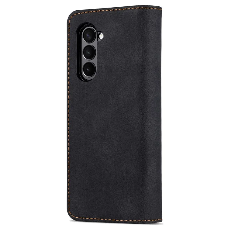 AZNS Per Samsung Galaxy Z Fold6 5G Custodia in Pelle Custodia Telefonica con Supporto Wallet - Nera
