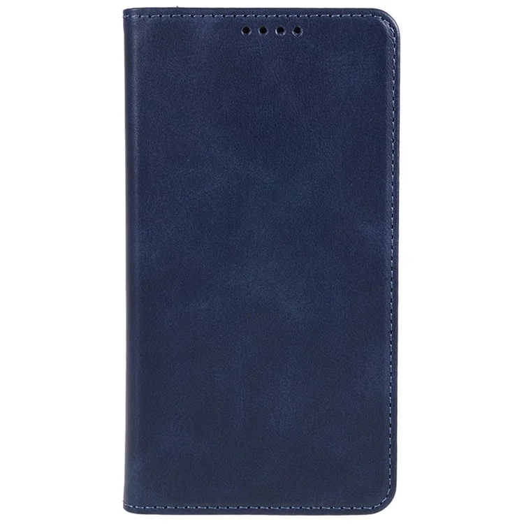 For Honor 90 Smart / X7b 4G Estojo de Telefone de Couro com Textura de Bezerro Capa de Carteira com Fecho Magnético - Azul