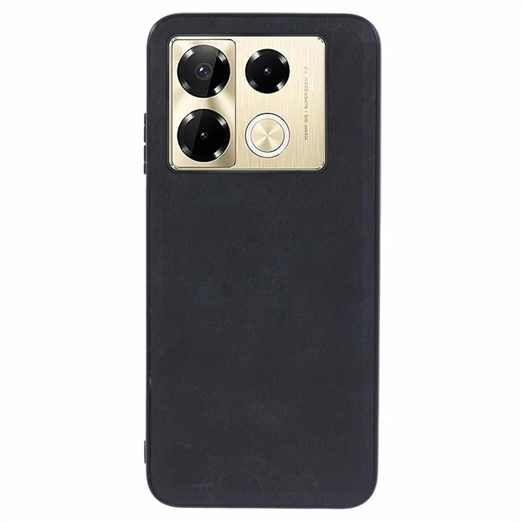 For Infinix Note 40 Case Retro Texture PU Leather+PC+TPU Phone Cover - Black