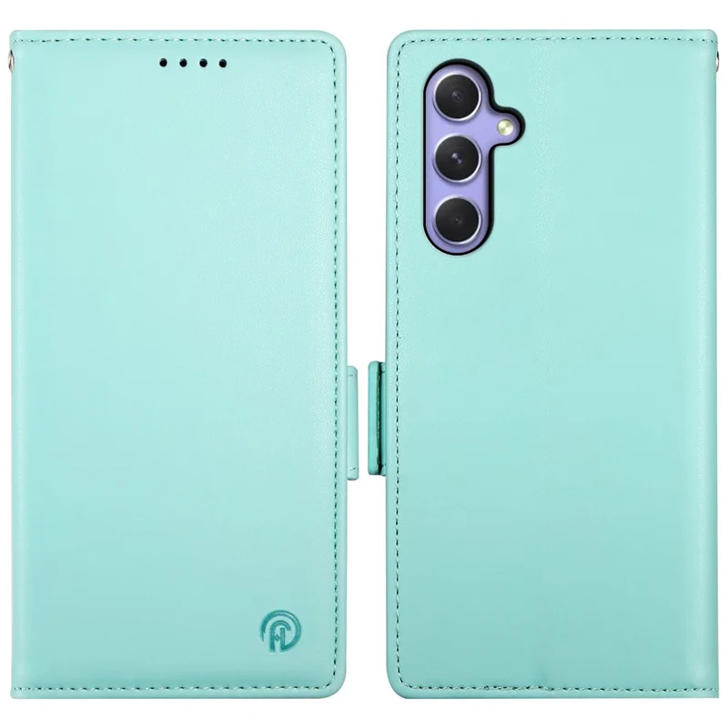 DF-010 For Samsung Galaxy A54 5G Case Magnetic Clasp Leather Stand Phone Cover - Mint Green