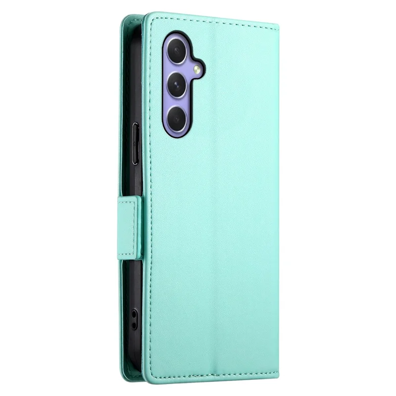DF-010 For Samsung Galaxy A54 5G Case Magnetic Clasp Leather Stand Phone Cover - Mint Green