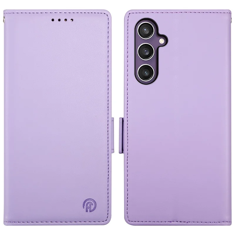 DF-010 For Samsung Galaxy S23 FE Case Drop Protection PU Leather Stand Phone Cover - Purple