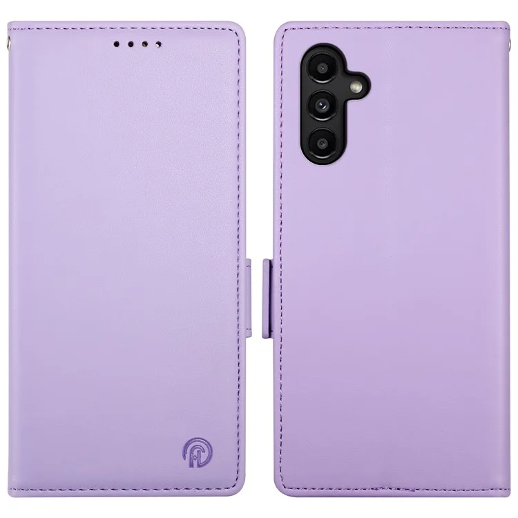 DF-010 für Samsung Galaxy A14 5G / A14 4G Ständer-Case Anti-Kratzer Leder-Handyhülle - Lila