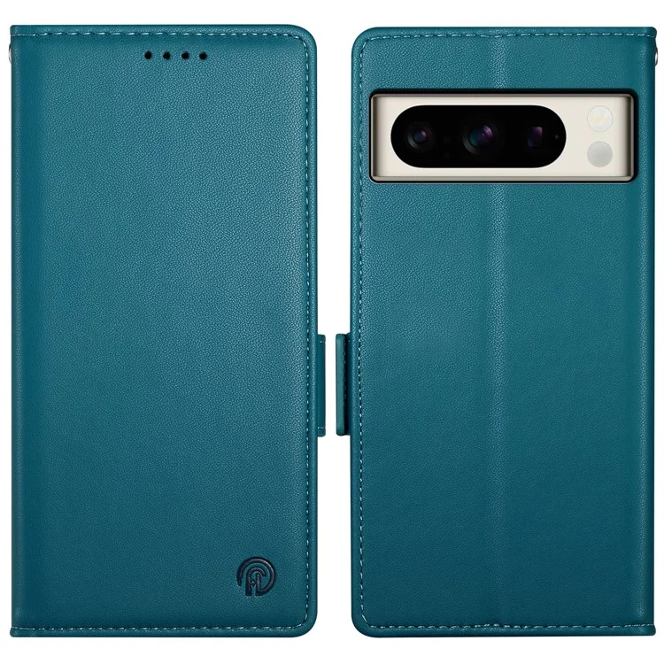 DF-010 For Google Pixel 8 Pro Mobile Phone Case Side Magnetic Clasps Leather Stand Phone Cover - Blue
