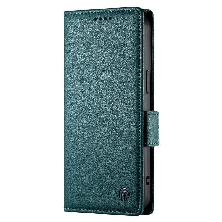 DF-010 Funda para Google Pixel 9 / 9 Pro, Carcasa con broches magnéticos laterales, de piel, con soporte - Verde Negruzco