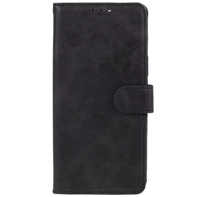 Pour Asus Zenfone 11 Ultra 5G Case Calf Texture Leather Phone Cover with Card Holder Stand - Noir