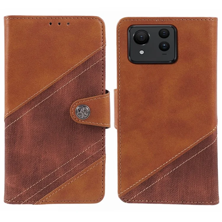 Für Asus Zenfone 11 Ultra 5G Case PU Leder Handyhülle Folio Wallet Crazy Texture - Braun