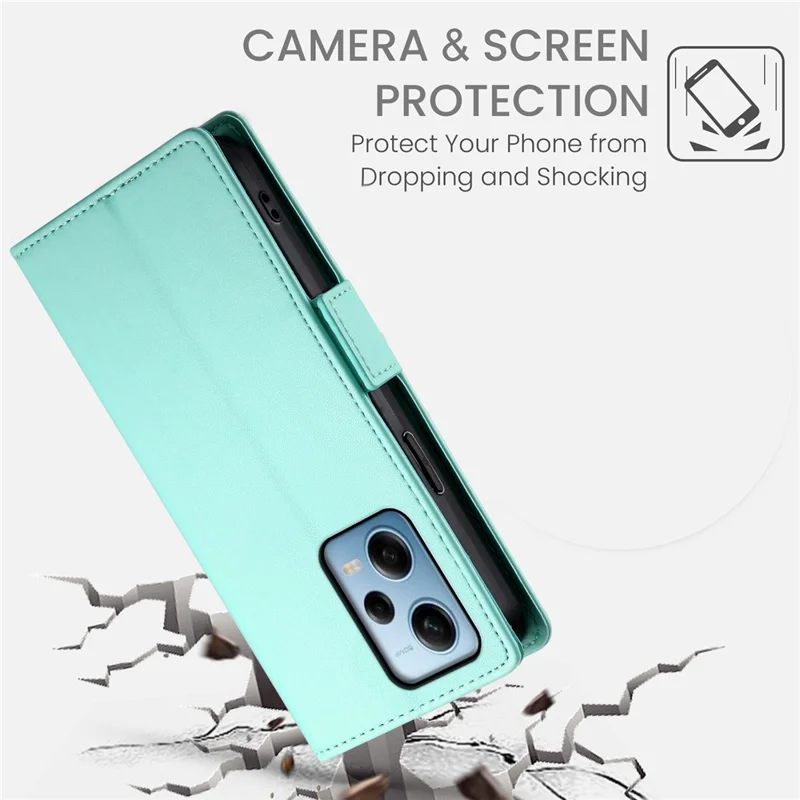 DF-010 For Xiaomi Redmi Note 12 Pro 5G / Note 12 Pro Speed 5G / Poco X5 Pro 5G Case Phone Leather Cover - Mint Green