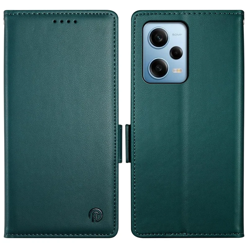 DF-010 For Xiaomi Redmi Note 12 Pro 5G / Note 12 Pro Speed 5G / Poco X5 Pro 5G Case Phone Leather Cover - Blackish Green
