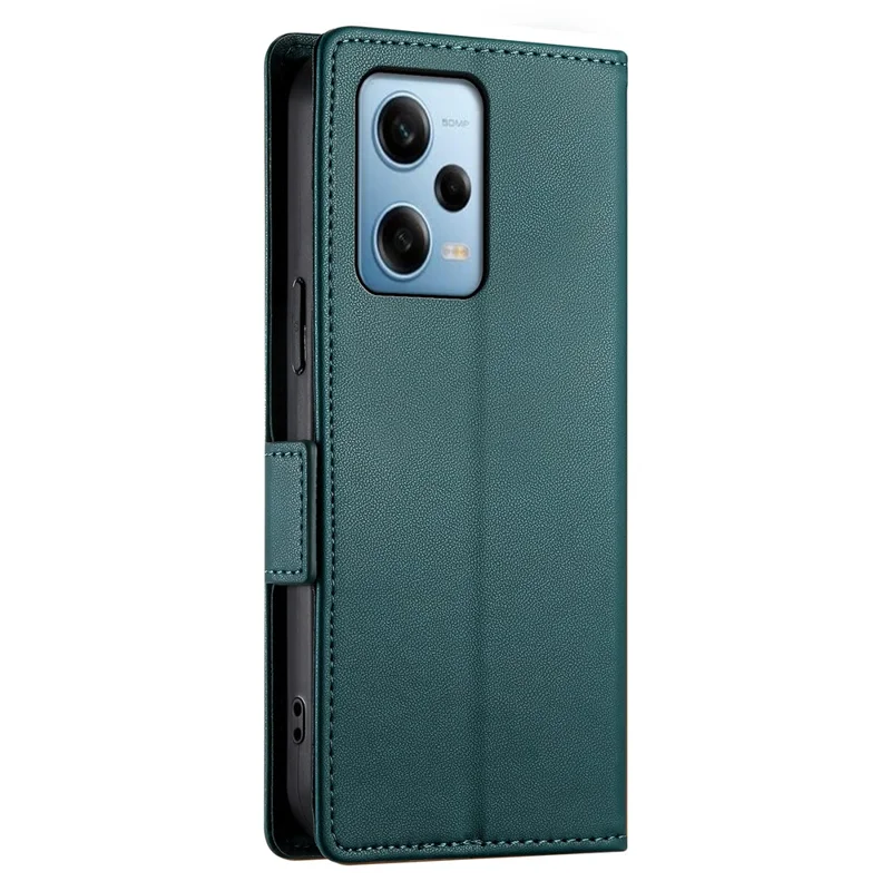 DF-010 For Xiaomi Redmi Note 12 Pro 5G / Note 12 Pro Speed 5G / Poco X5 Pro 5G Case Phone Leather Cover - Blackish Green