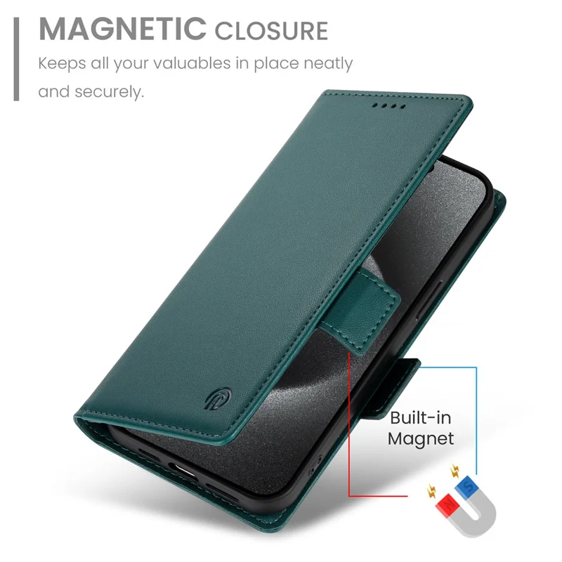 DF-010 For Xiaomi Redmi Note 12 Pro 5G / Note 12 Pro Speed 5G / Poco X5 Pro 5G Case Phone Leather Cover - Blackish Green