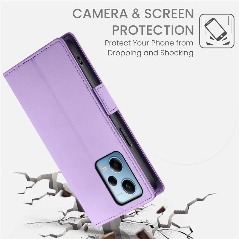DF-010 For Xiaomi Redmi Note 12 Pro 5G / Note 12 Pro Speed 5G / Poco X5 Pro 5G Case Phone Leather Cover - Purple
