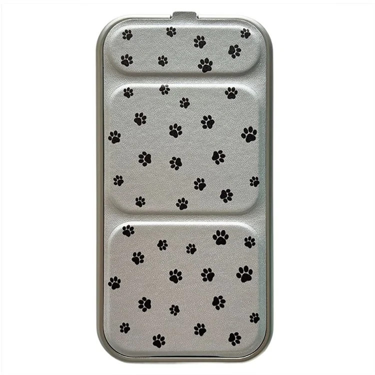 For iPhone 15 Pro Case Cat Paws Print PU Leather Back Kickstand Phone Cover