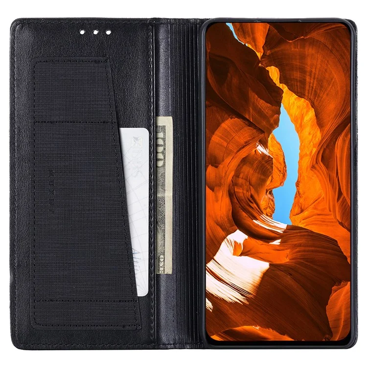 MUXMA MX109 para Samsung Galaxy F55 5G / C55 5G / M55 5G Funda de teléfono con bloqueo RFID Soporte de pie - Negro