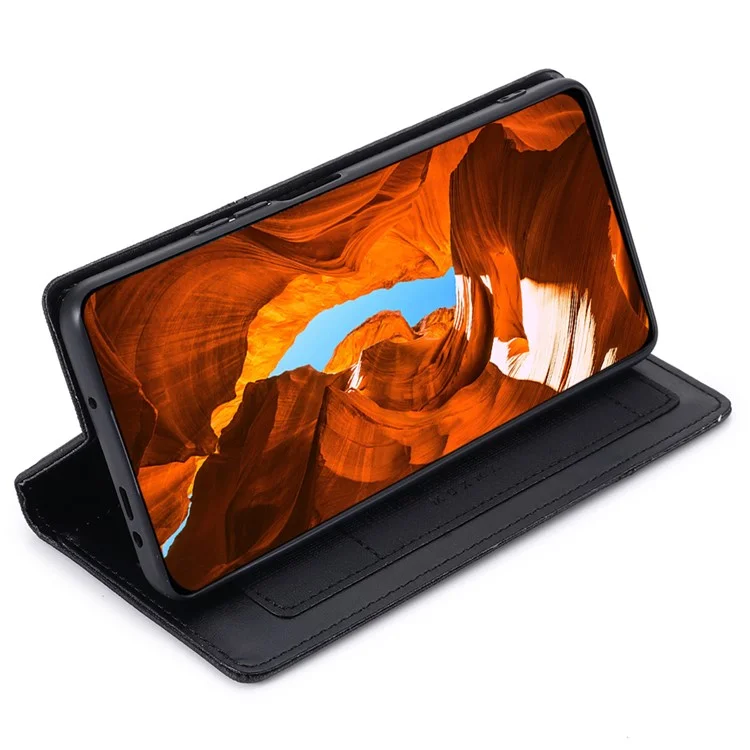 MUXMA MX109 para Samsung Galaxy F55 5G / C55 5G / M55 5G Funda de teléfono con bloqueo RFID Soporte de pie - Negro