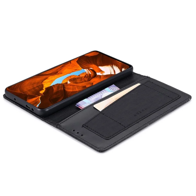 MUXMA MX109 para Samsung Galaxy F55 5G / C55 5G / M55 5G Funda de teléfono con bloqueo RFID Soporte de pie - Negro