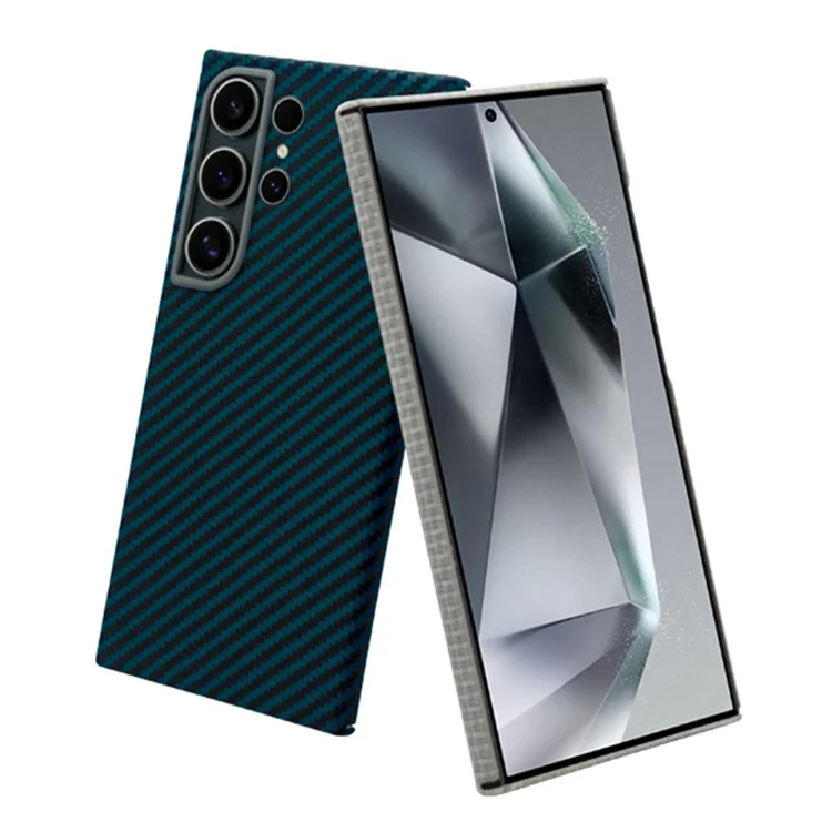 KZDOO Pour Étui Samsung Galaxy S24 Ultra Fibre d'aramide Rigide Mince Housse de Protection - Bleu