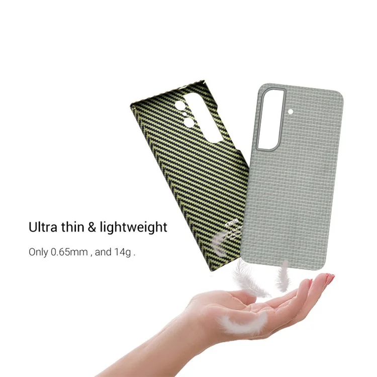 KZDOO Für Samsung Galaxy S24 Ultra Hülle Aramid-Faser Stoßfest Slim Handyhülle, Titanium Grey