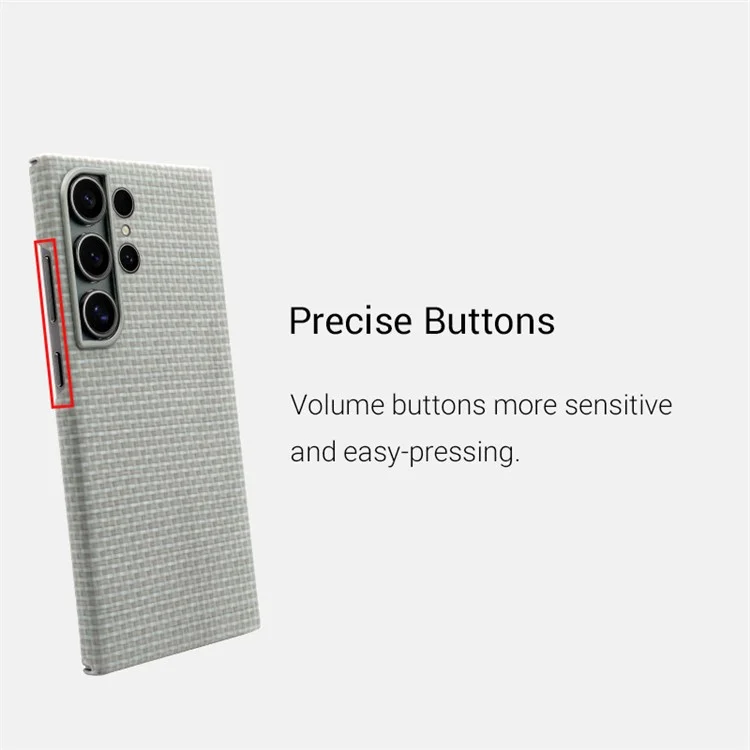 KZDOO Für Samsung Galaxy S24 Ultra Hülle Aramid-Faser Stoßfest Slim Handyhülle, Titanium Grey