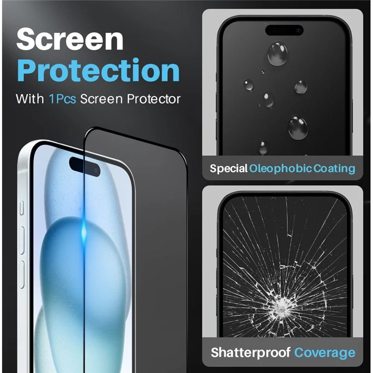 NORTHJO Para iPhone 15 Plus Anti-Arranhões Capa de Telefone Transparente + Película de Vidro Temperado + Protetor de Lente, Compatível com MagSafe