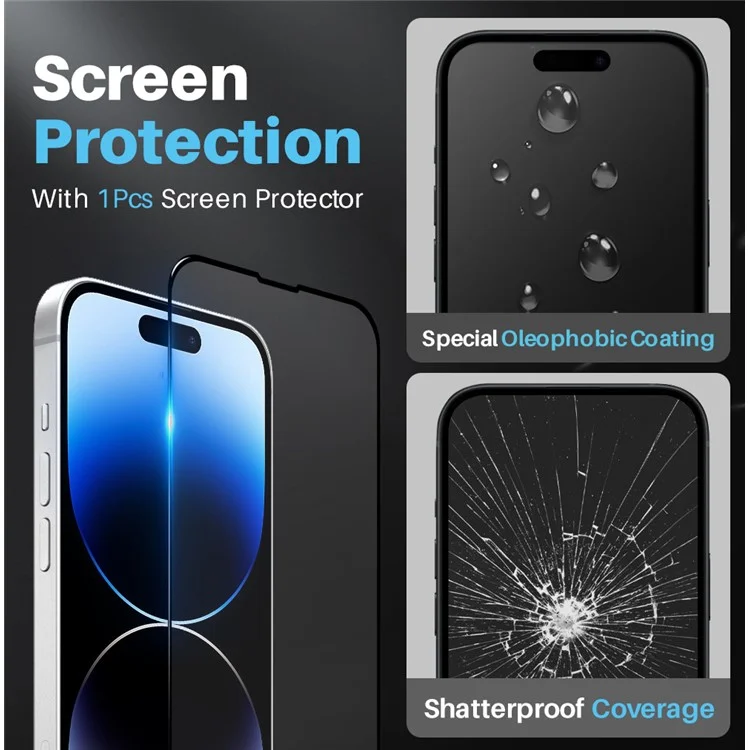 NORTHJO Per iPhone 14 Pro Custodia per cellulare Compatibile con MagSafe PC+TPU Copertura con pellicola in vetro temperato + Protezione per obiettivo