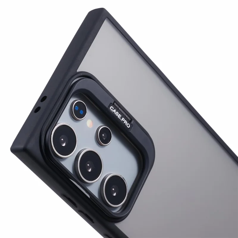 Чехол NKS Series для Samsung Galaxy S23 Ultra TPU+PC Чехол для телефона с рамкой для объектива и подставкой - черный