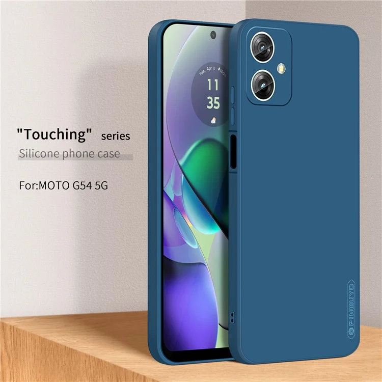 PINWUYO JK Touching Series For Motorola Moto G54 5G Case Soft TPU Protective Phone Cover - Navy Blue