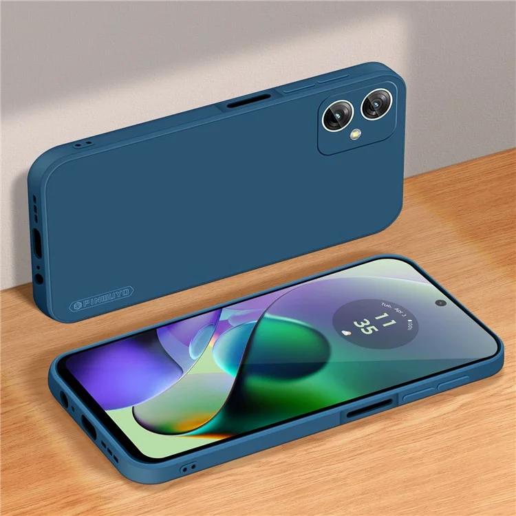 PINWUYO JK Touching Series For Motorola Moto G54 5G Case Soft TPU Protective Phone Cover - Navy Blue
