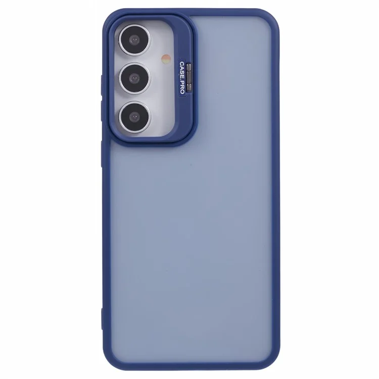 NKS-Serie für Samsung Galaxy S24 Hülle TPU+PC Telefonabdeckung Linsenrahmen Ständer - Saphir