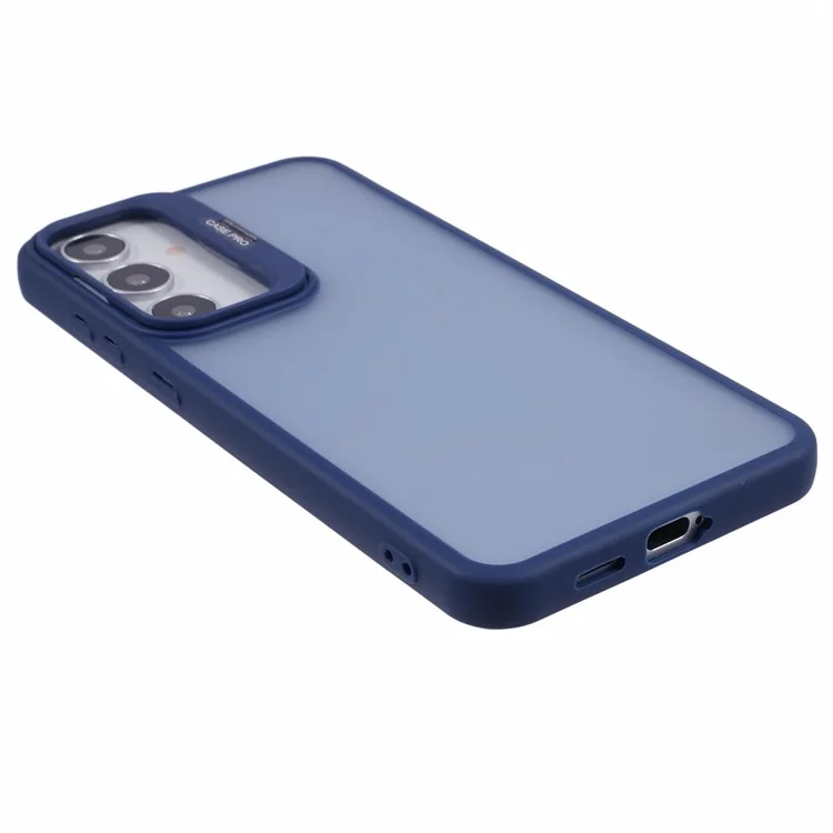 NKS-Serie für Samsung Galaxy S24 Hülle TPU+PC Telefonabdeckung Linsenrahmen Ständer - Saphir