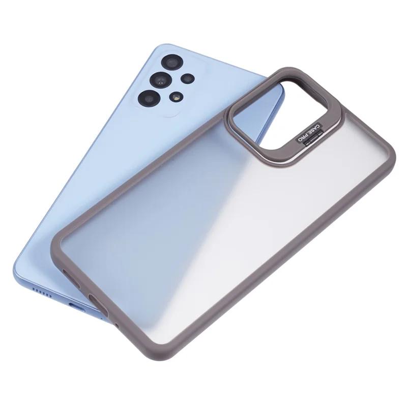NKS Series For Samsung Galaxy A23 4G / A23 5G (Global Version) Case Integrated Kickstand TPU+PC Phone Cover - Grey