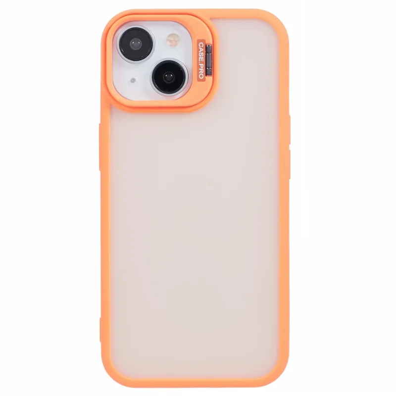 NKS Series For iPhone 14 Case Lens Frame Bracket TPU+PC Shockproof Phone Cover - Orange