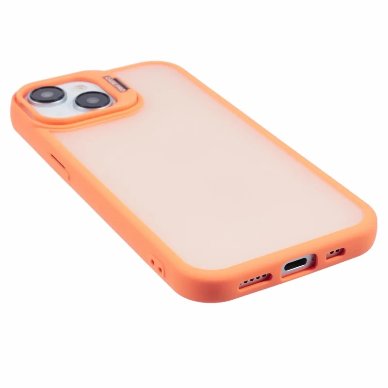 NKS Series For iPhone 14 Case Lens Frame Bracket TPU+PC Shockproof Phone Cover - Orange