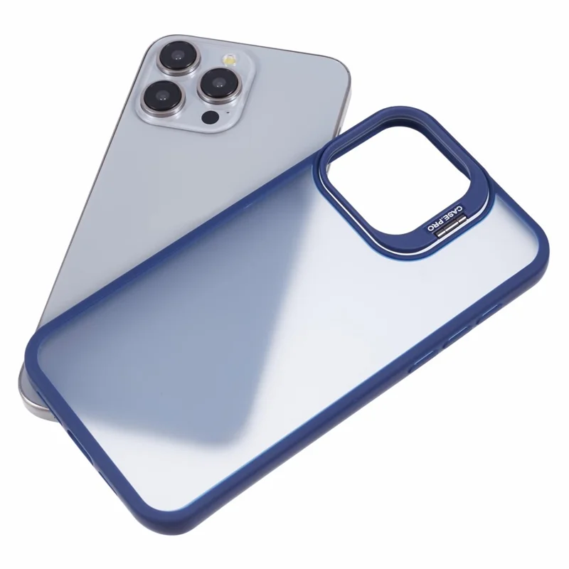 NKS Series For iPhone 13 Pro Max Case Lens Frame Bracket TPU+PC Phone Cover - Sapphire