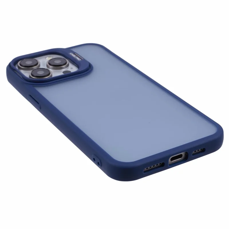 NKS Series For iPhone 13 Pro Max Case Lens Frame Bracket TPU+PC Phone Cover - Sapphire