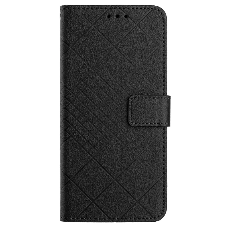 HT06 para Xiaomi Redmi 13 5G / 13 4G Case Litchi Texture Leather Wallet Phone Cover com Alça - Preto