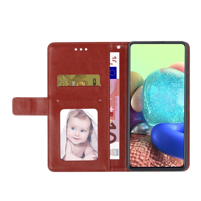 Fodral för iPhone 16 Plus med handledsband Y-formade linjer i läder – Brun