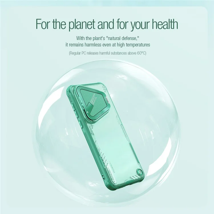 NILLKIN Iceblade Prop per Huawei Pura 70 Pro / 70 Pro+ Custodia PC+TPU Guscio Telefono con Copertura Obiettivo e Supporto Pieghevole - Verde