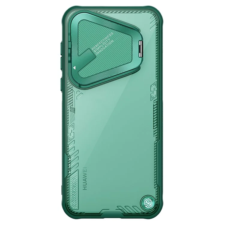 NILLKIN Iceblade Prop per Huawei Pura 70 Pro / 70 Pro+ Custodia PC+TPU Guscio Telefono con Copertura Obiettivo e Supporto Pieghevole - Verde