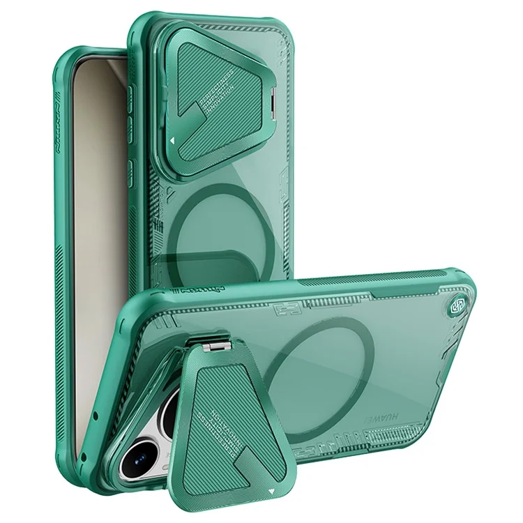 NILLKIN Iceblade Prop Магнитная серия для Huawei Pura 70 Pro / Pura 70 Pro+ Чехол PC+TPU Защитная крышка для объектива - Зеленый
