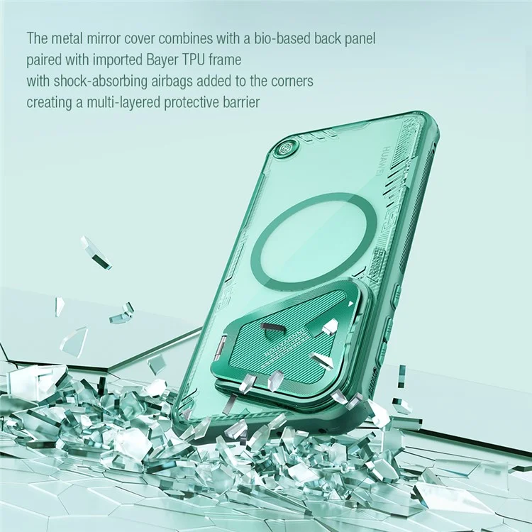 NILLKIN Iceblade Prop Магнитная серия для Huawei Pura 70 Pro / Pura 70 Pro+ Чехол PC+TPU Защитная крышка для объектива - Зеленый