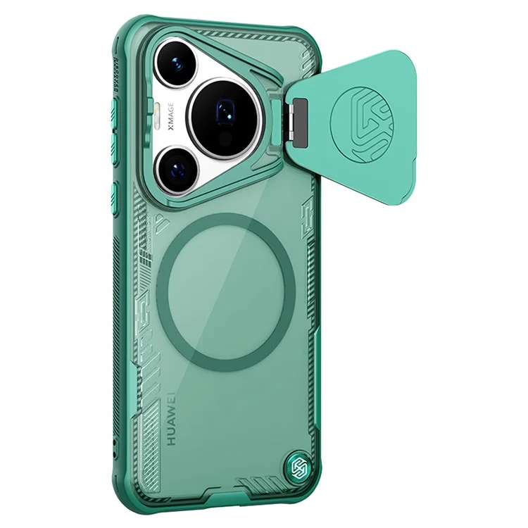 NILLKIN Iceblade Prop Магнитная серия для Huawei Pura 70 Pro / Pura 70 Pro+ Чехол PC+TPU Защитная крышка для объектива - Зеленый