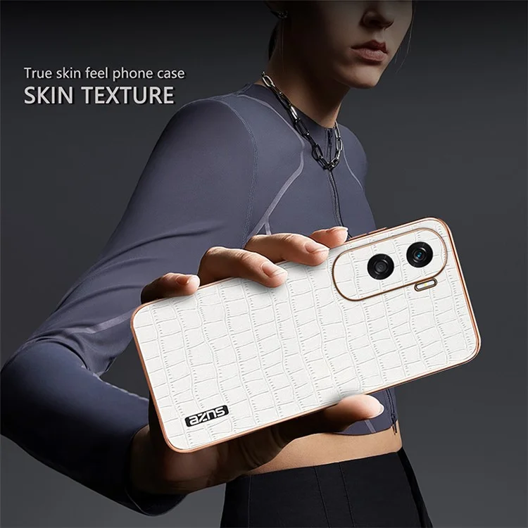AZNS For Honor X50i 5G / 90 Lite 5G Чехол из электролитической PU-кожи с покрытием TPU - Черный