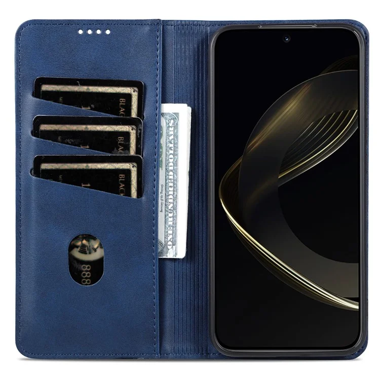 AZNS For vivo X100s 5G Case Magnetic Auto Cierre Cubierta de Billetera de Cuero PU para Teléfono - Azul