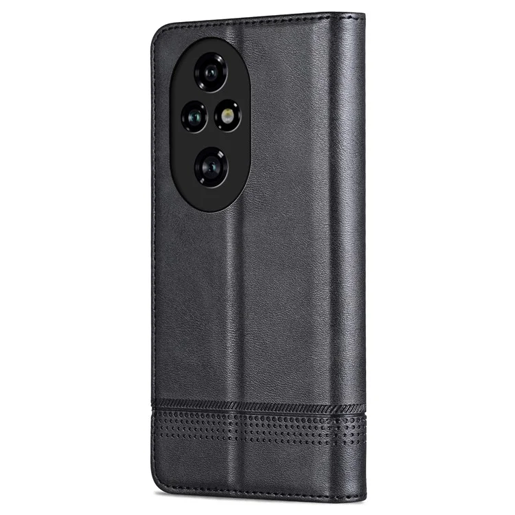 AZNS For Honor 200 5G Case Leather Phone Cover Magnetic Flip Closure - Black