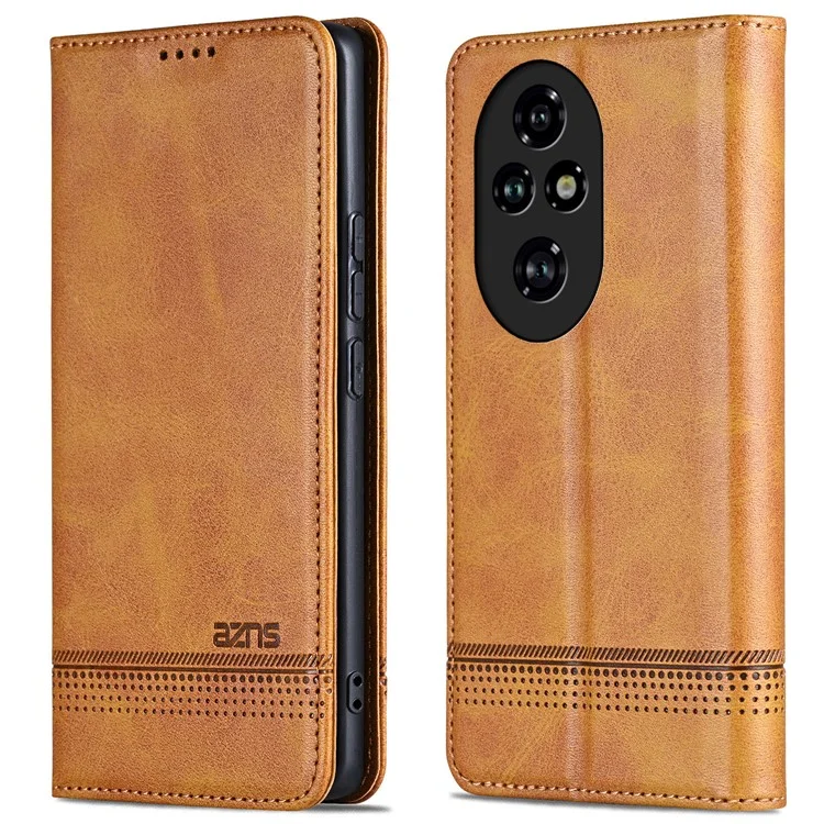 AZNS For Honor 200 Pro 5G Wallet Phone Cases Wholesale Shockproof Leather Flip Cover - Brown